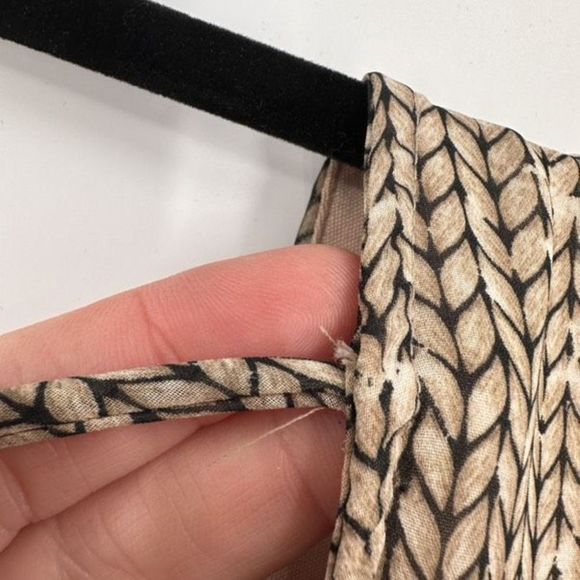 NWT ASTR Women's Chevron Print V Cut Out Back Maxi Dress Tan Large Boho Bohemian - Picture 5 of 16